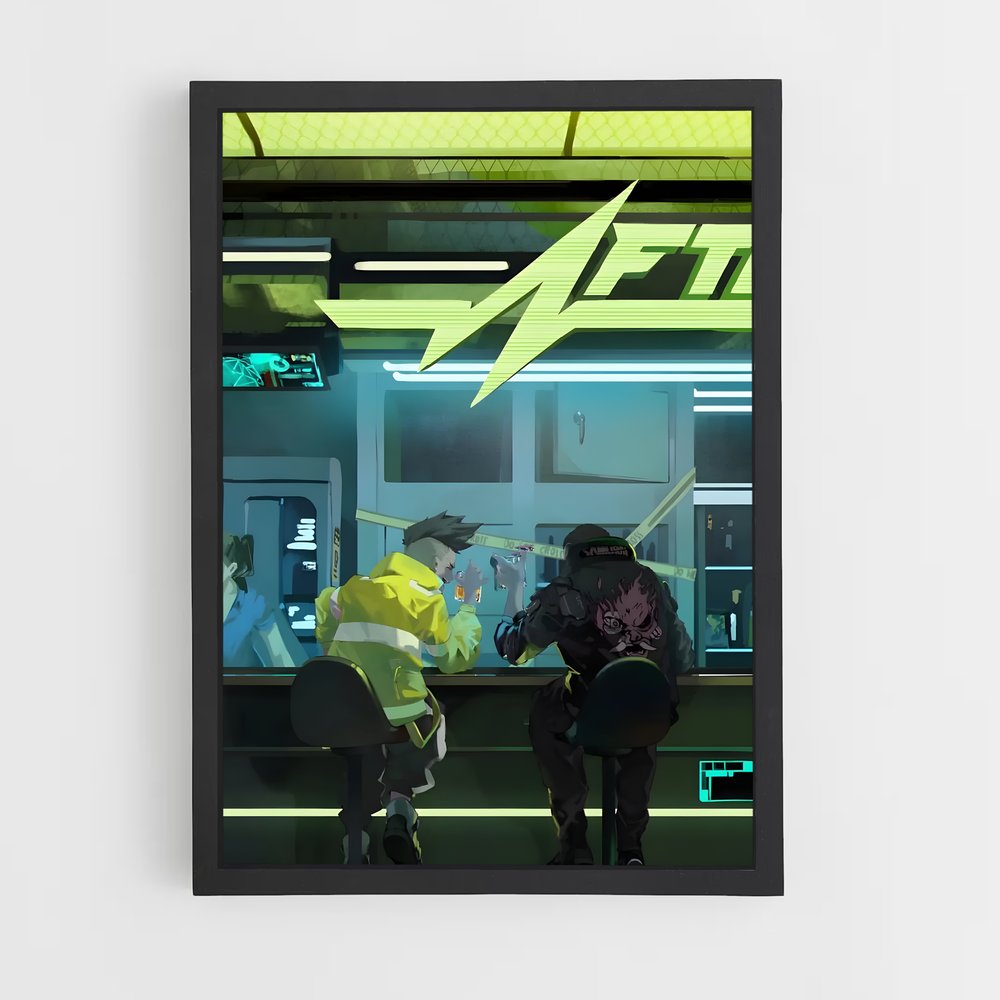 Poster Subway Chronicles – affiche Cyberpunk (vue 2)